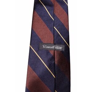 Robert Talbott NeckTie Navy Brown Silk Hand Sewn USA